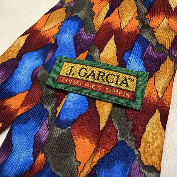 J. Garcia Collector’s Edition Silk Tie – Stonehenge Abstract USA 90s - Picture 3 of 9